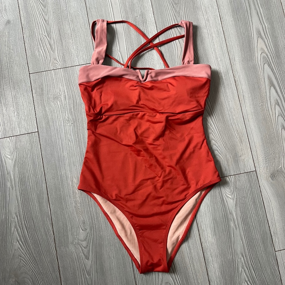 NWT Rust Slim & Sculpt Crossback Cupshe One-Piece